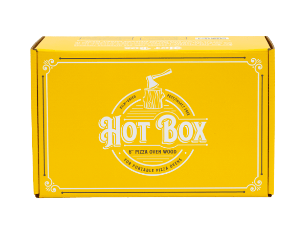 The front of a box of Hot Box Cooking Wood