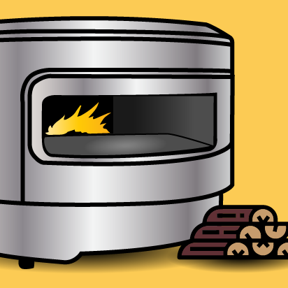 Illustration of the best wood for a Solo Stove pizza oven