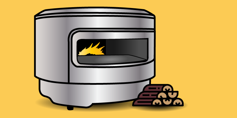 Illustration of the best wood for a Solo Stove pizza oven